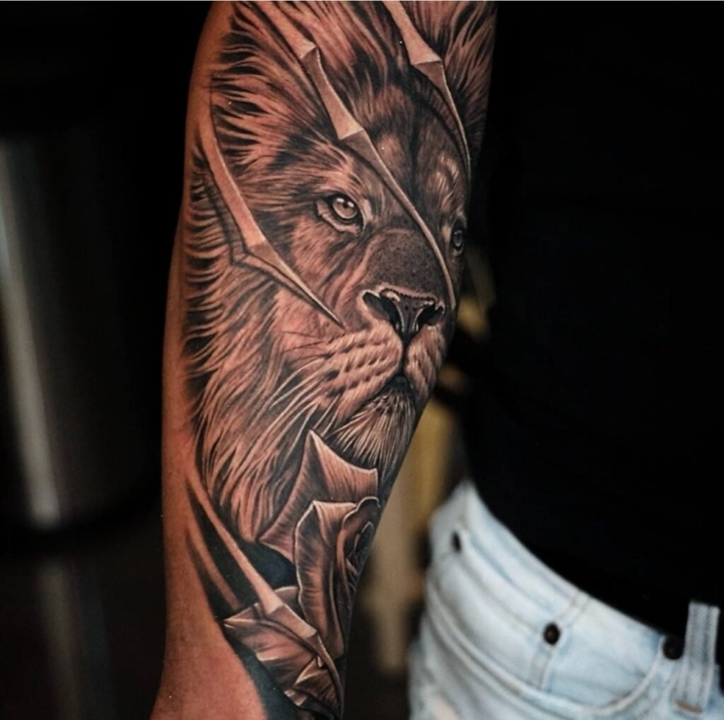 lion tattoo near south florida