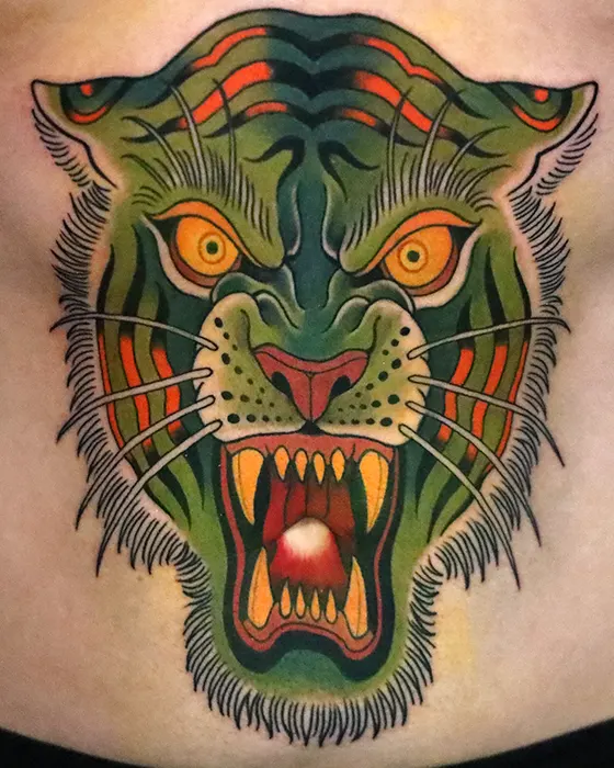 tiger neo traditional tattoos near south florida
